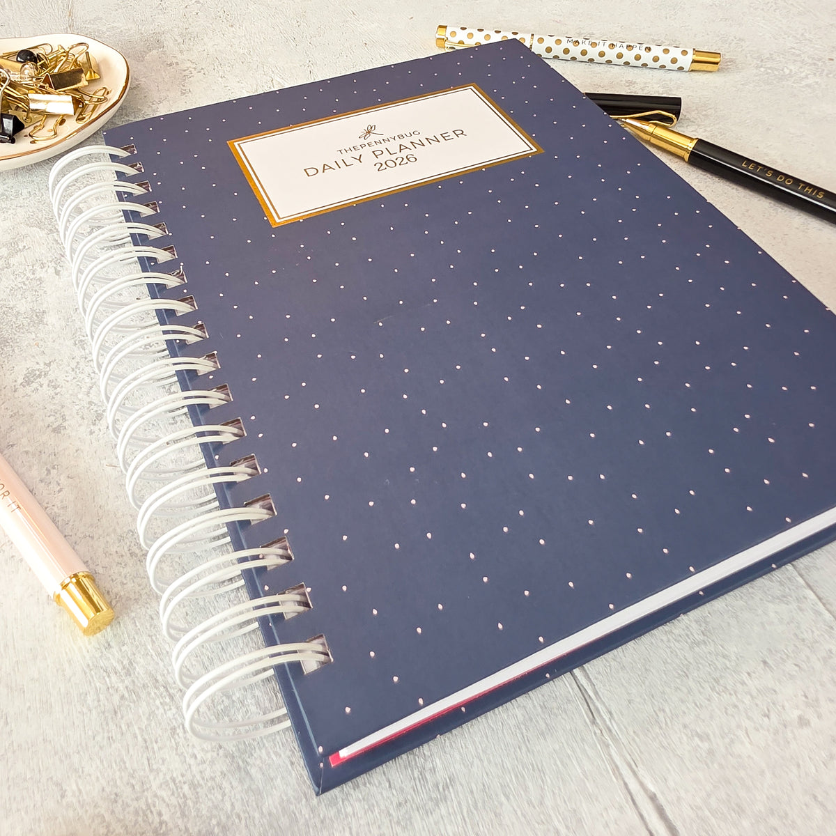 Thepennybug Daily Planner 2026 - Midnight Focus