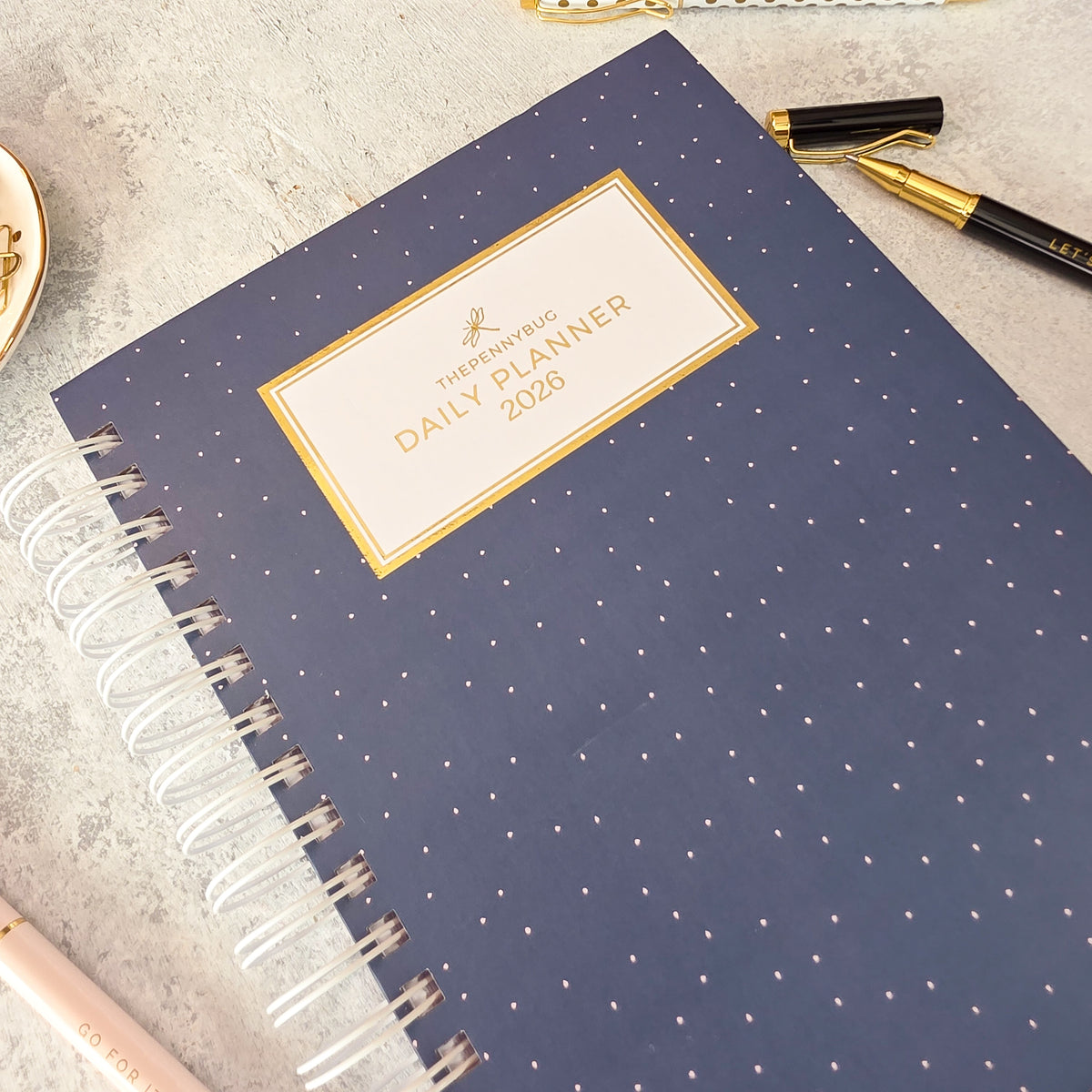 Thepennybug Daily Planner 2026 - Midnight Focus