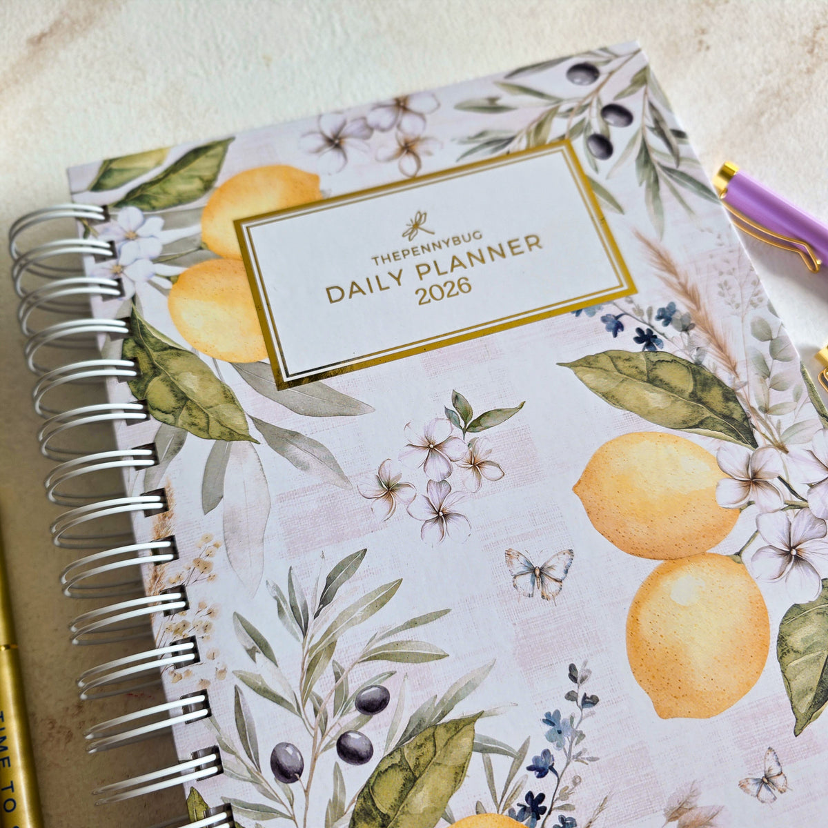 Thepennybug Daily Planner 2026 - Limoncello Glow