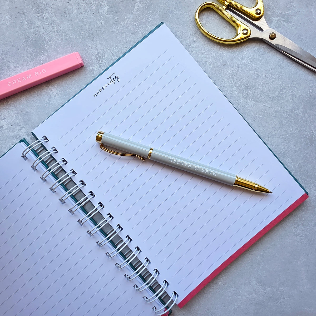 Thepennybug Notebook - Teal Mini Dots