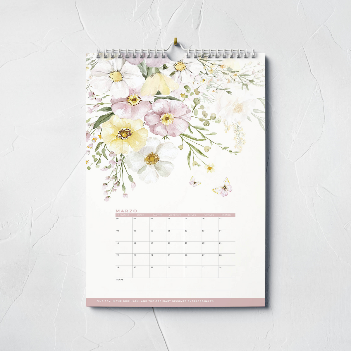 Thepennybug 2026 Wall Calendar - Blooming with Joy