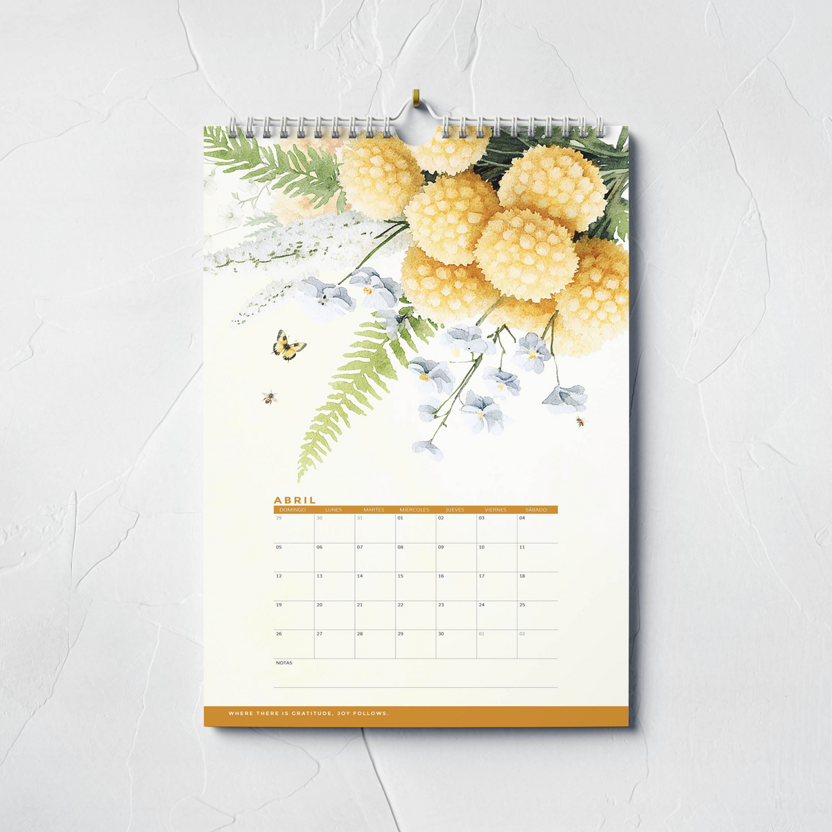 Thepennybug 2026 Wall Calendar - Blooming with Joy